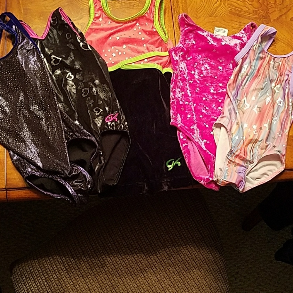 Bundle of 5 xs gymnastics leotards